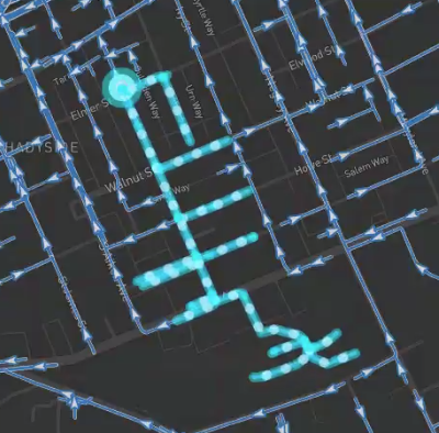 CivicMapper Network Trace Map