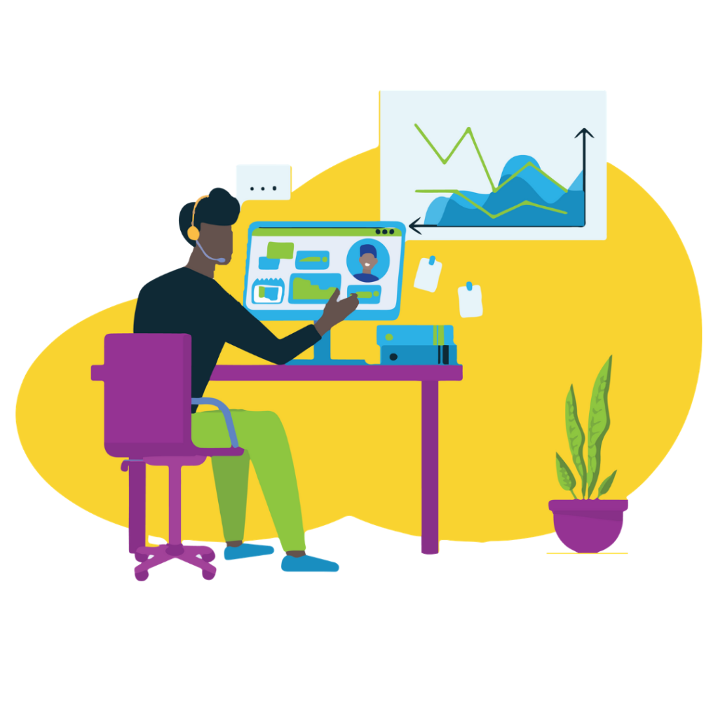 Customer Service Rep on a call