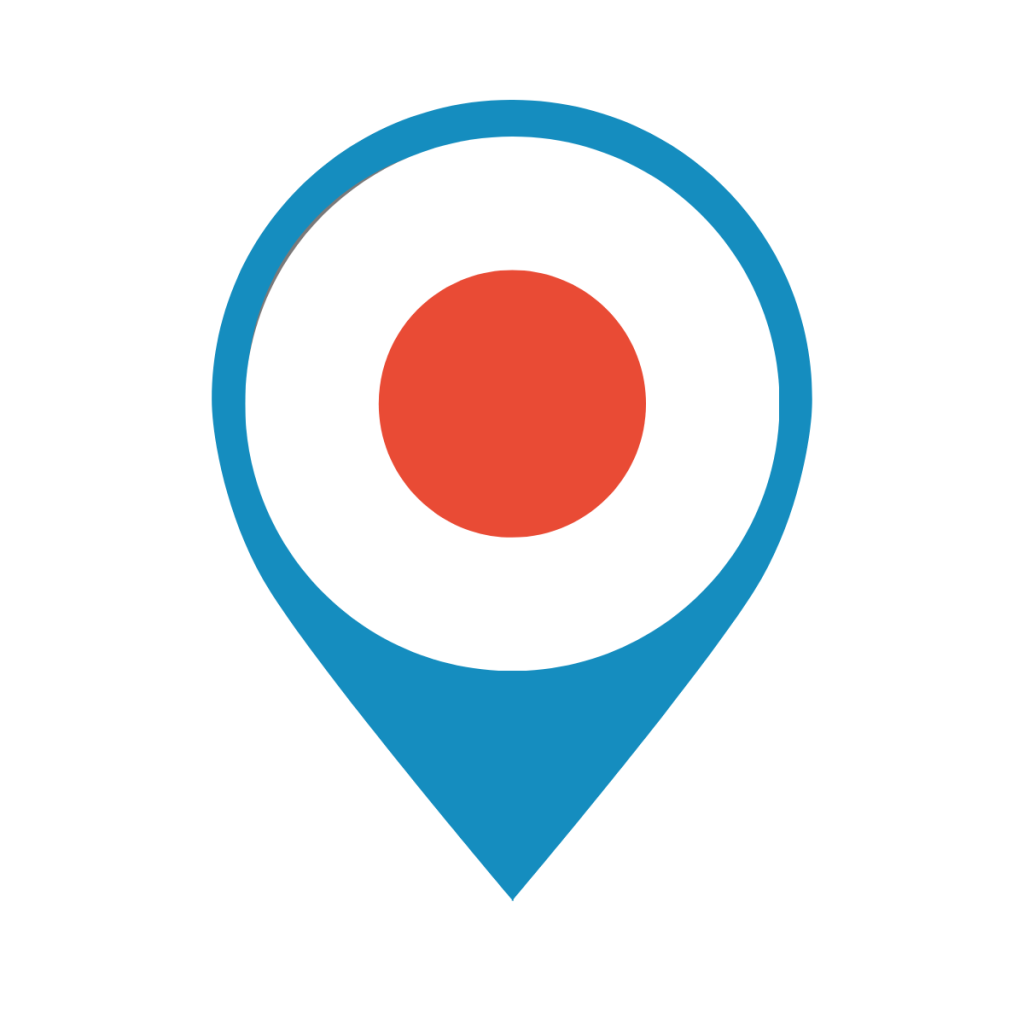 Japan flag on map pin