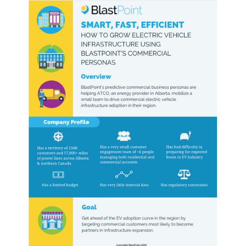 Graphic showing text and pictures of businesses as a sample case study