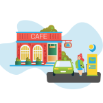 EV charging at restaurants