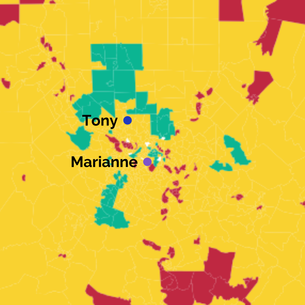 EV heatmap of Pittsburgh
