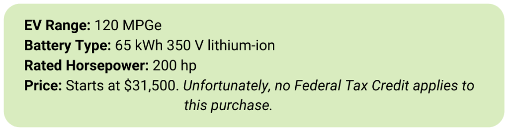 2022 Chevy Bolt Stats